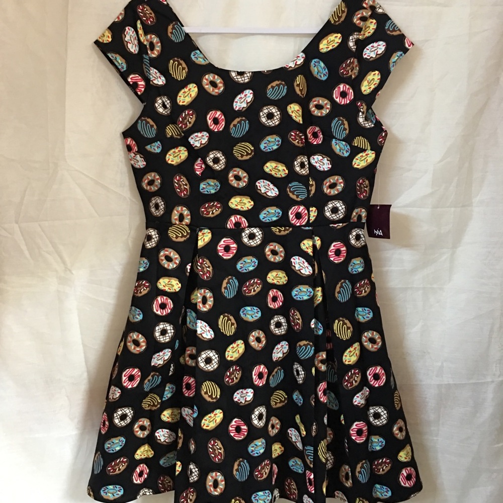 Donut Print A-line Dress Size XL